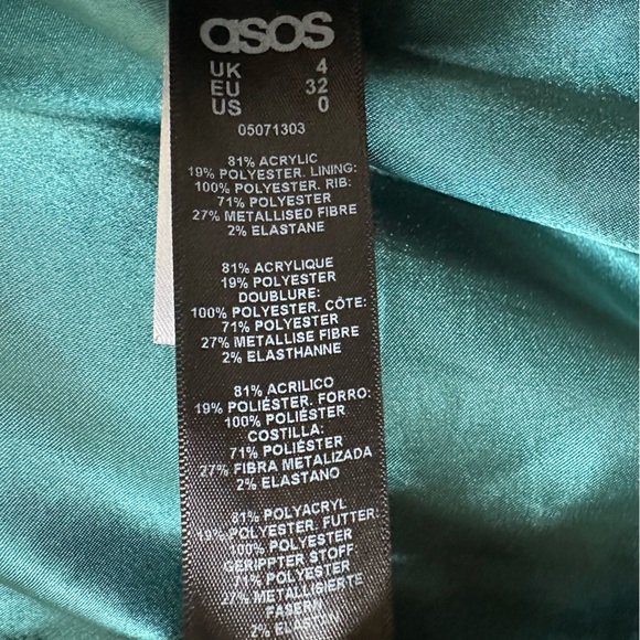 ASOS Teal Blue Pink Faux Fur Jacket 4 - Picture 4 of 4